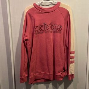 Adidas Sweater with writing graphics on the front